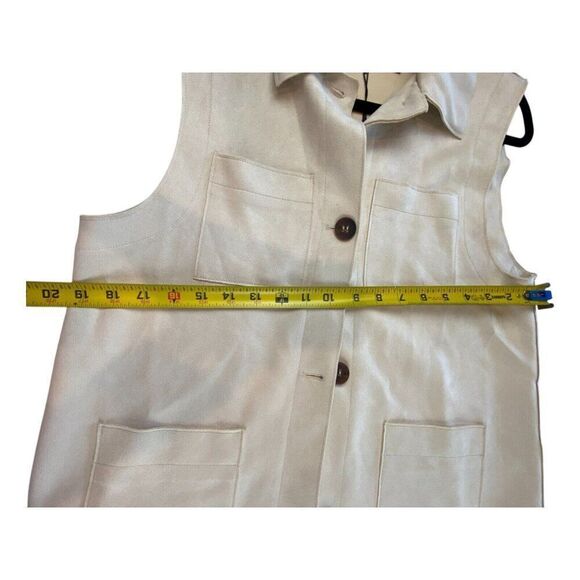 Zara Womens Faux Suede Shirt Top Vest Size XS Tan Brown Sleeveless 3046/289 NWT - Picture 4 of 7